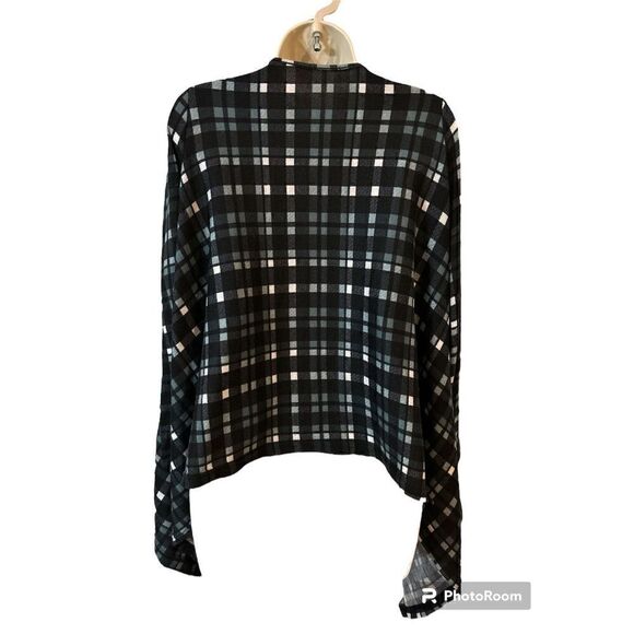 Plaid Open Front Cardigan Size Small - Picture 3 of 5